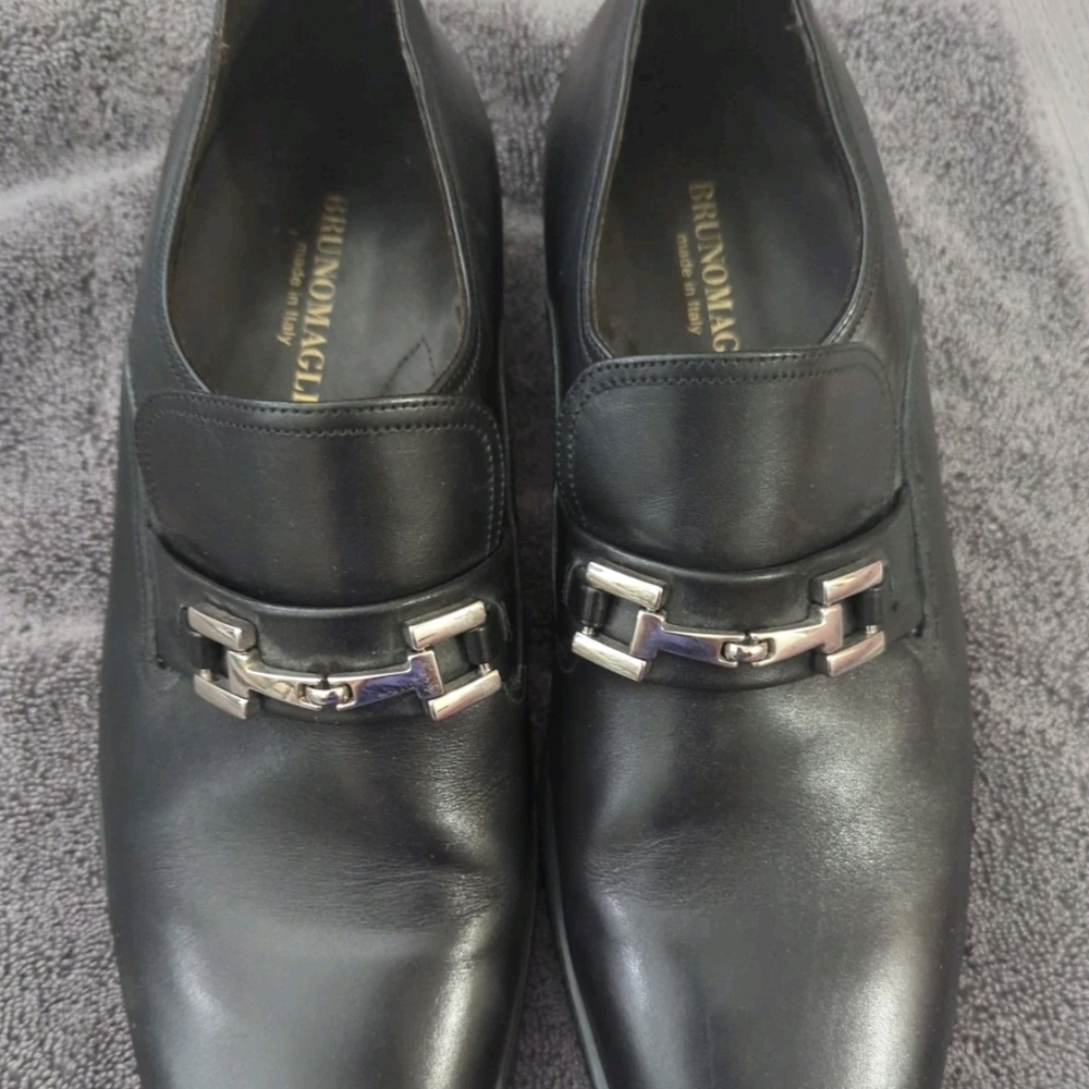 Bruno Magli Black Leather Men's Shoes
